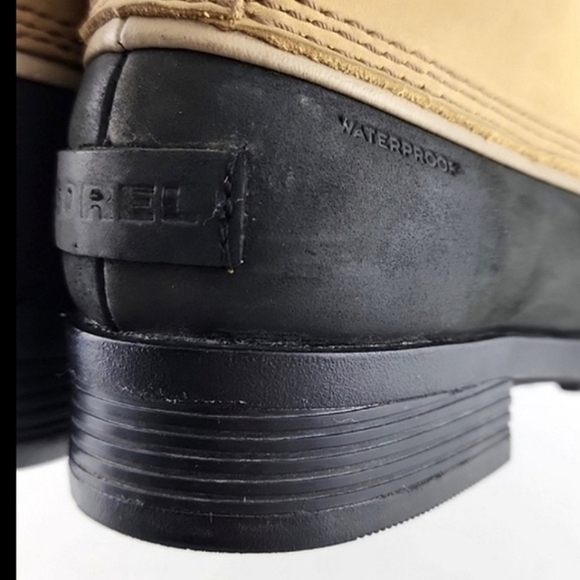 Sorel Emelie 1964 Women's Waterproof Cold  Weather Block Heel Tan Boots Size 7 - Picture 9 of 15